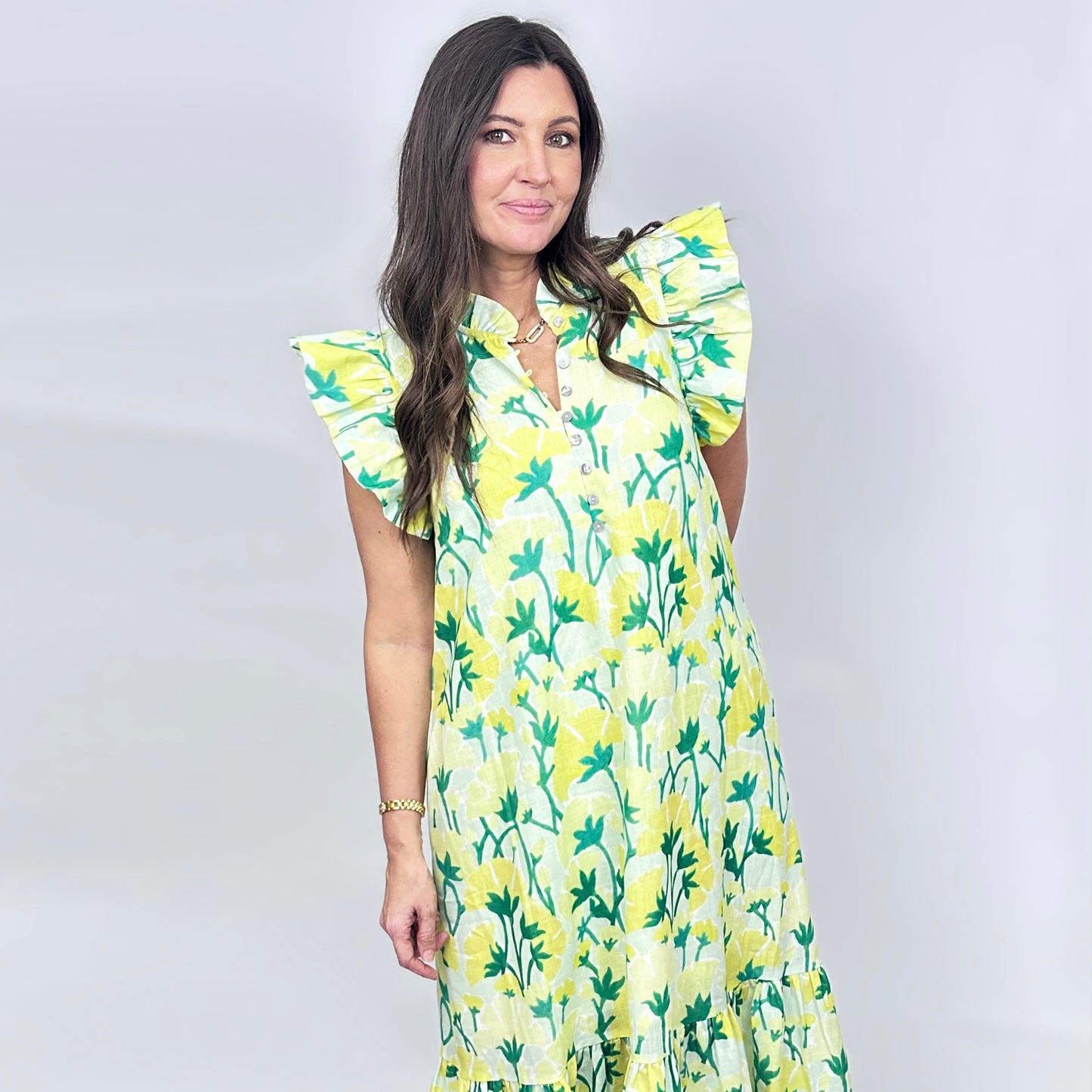 Sunny Garden Ruffle Dress