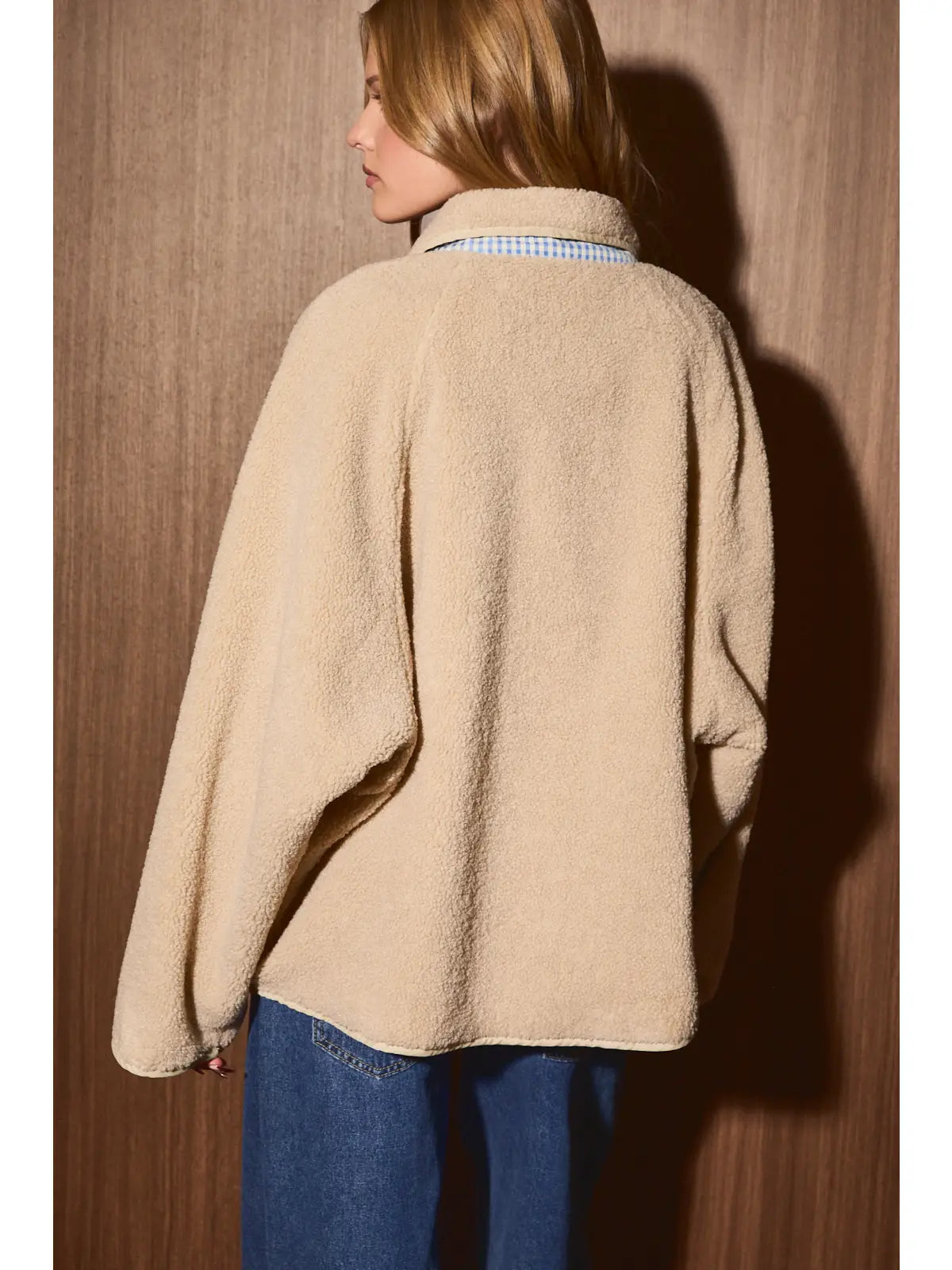 Sherpa & Blue Gingham Jacket