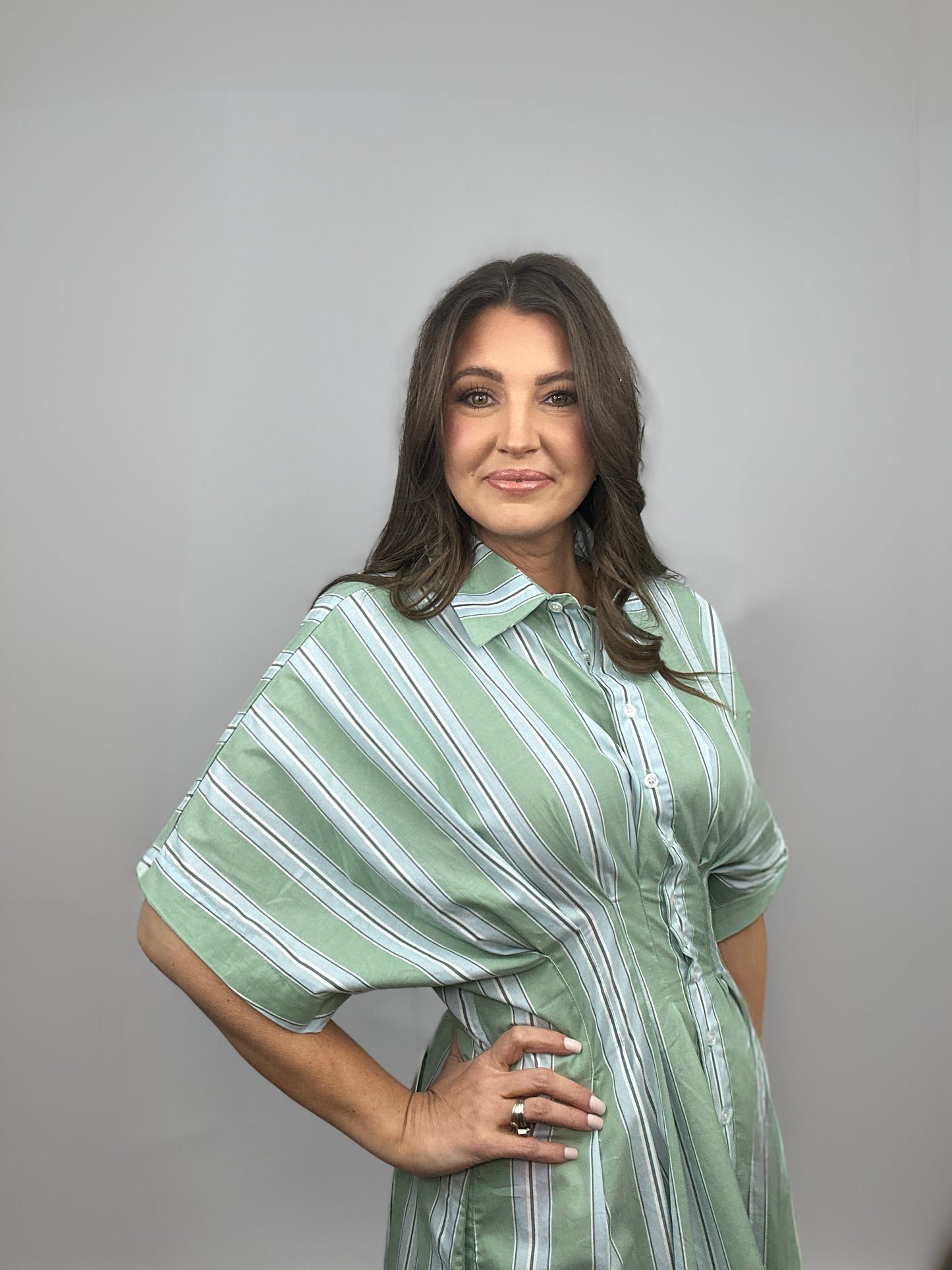 Fresh Start Mini Dress in Green