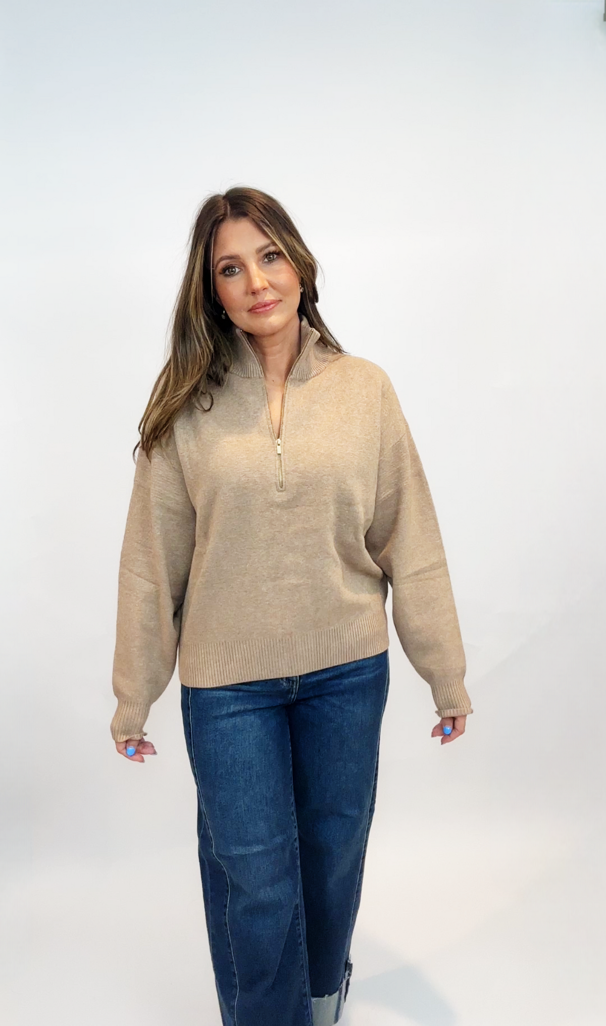 The Cambridge Quarter Zip Sweater