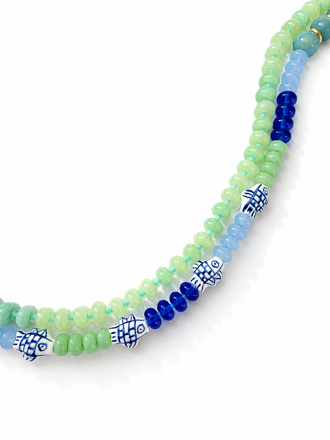 Saltwater Mist Beaded Necklace