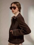 Elgon Suede Jacket in Chocolate