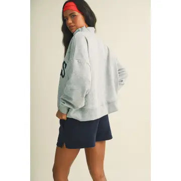 Apres Oversized Mock Neck Sweatshirt