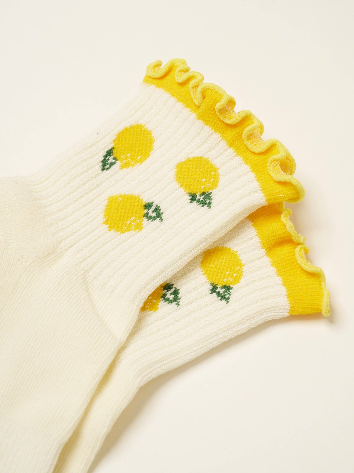 🍋 Lemon Ruffle Grip Sock, Pilates Socks