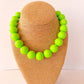 Lime Bauble Bead Necklace