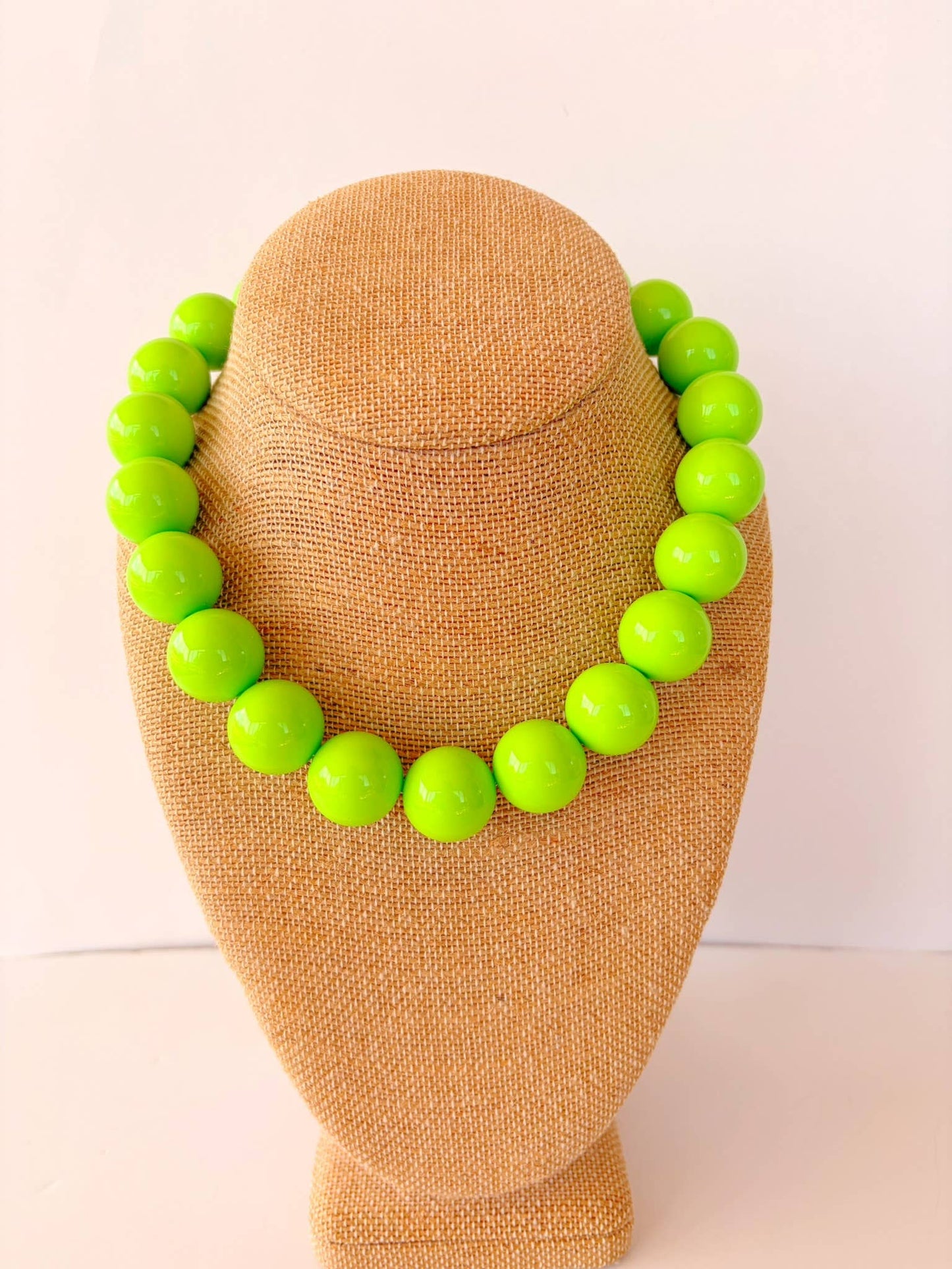 Lime Bauble Bead Necklace