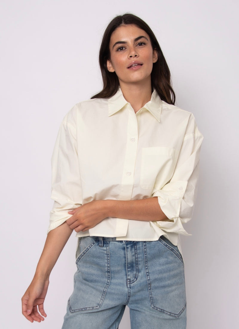 Essential Pale Yellow Button-Up