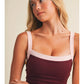 Burgundy Color Block Tank
