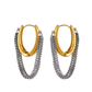 Jackson Two Tone Hoop : Hypoallergenic and Water Resistant