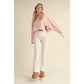 Pink Waffle Pullover