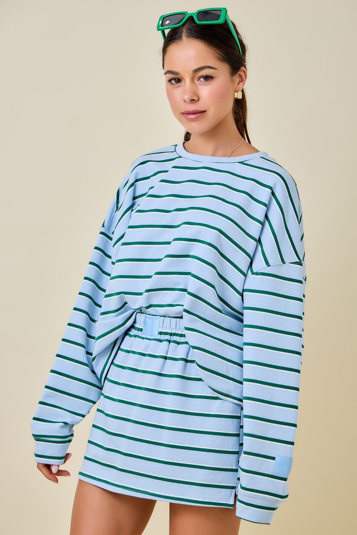 The Everyday Pullover (blue & green)