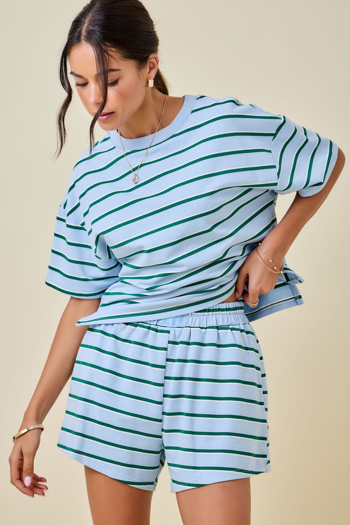 The Everyday Top (blue & green)