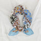 Eden botanical & Floral print Bandana Square Scarf: Pink