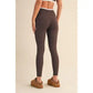 Binding Leggings- Dark Chocolate & Pink