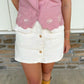 Making Plans White Skort