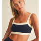 Navy & Yellow Sports Bra