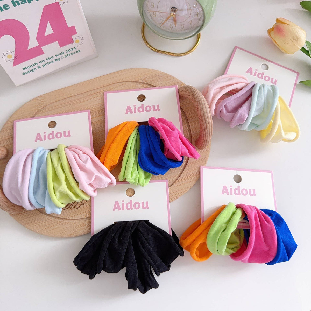 Wide Hair Ties Set of 4