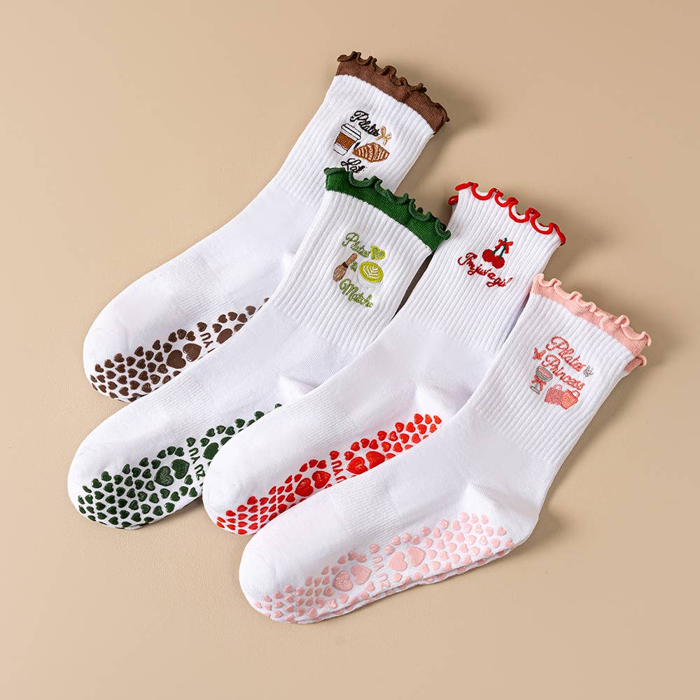 Pilates & Latte Grip Socks
