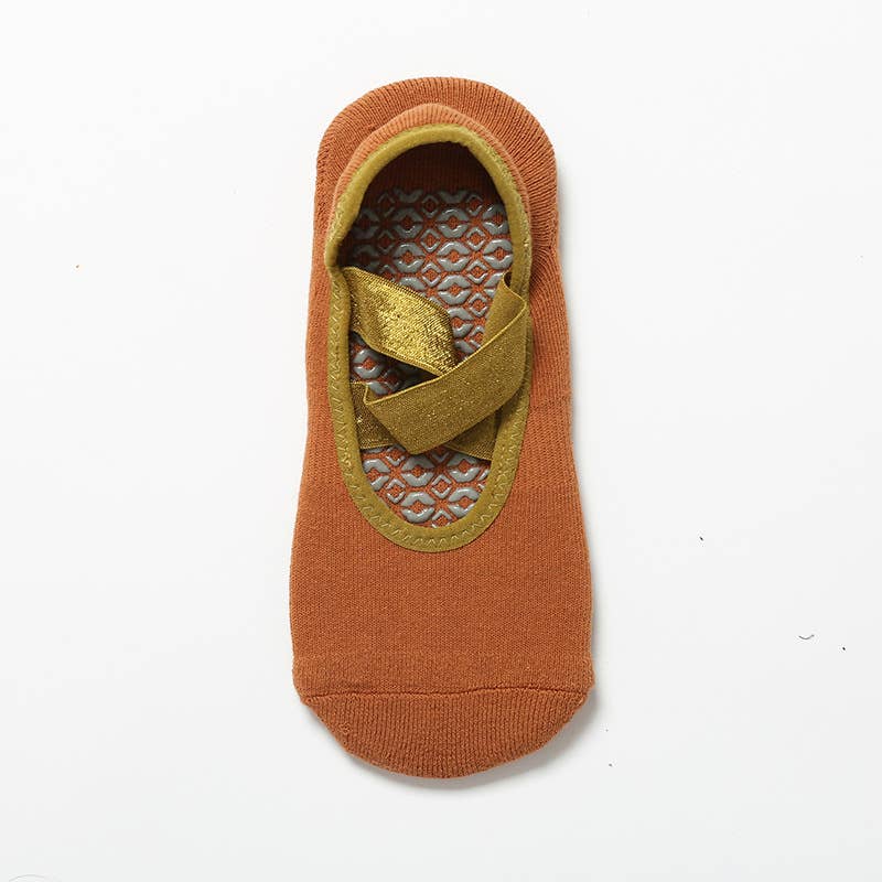 Berry Cross Grip Socks