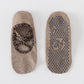 Leopard Print Crisscross Strap Open Back Grip Socks