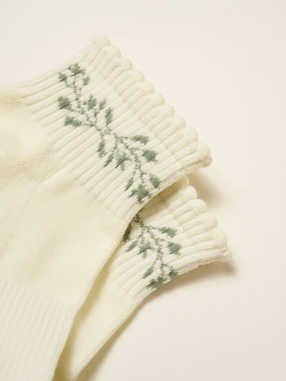 Juniper Cropped Crew Grip Sock - Garland