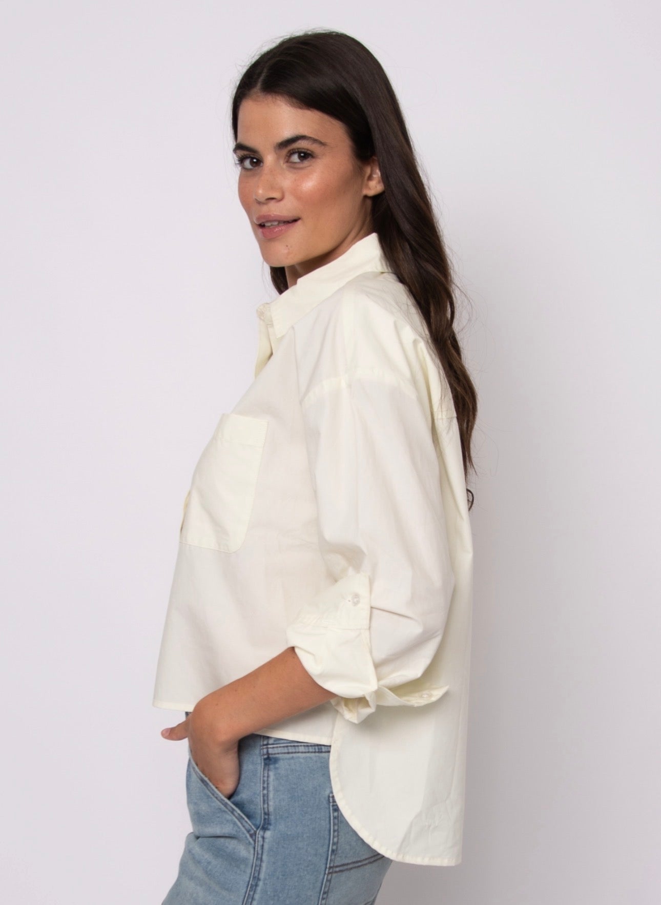 Essential Pale Yellow Button-Up