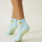 🍋 Cropped Crew Grip Sock - Lemon