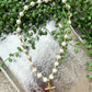 Lolly Beaded Cross Necklace- Pearl