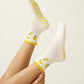 🍋 Lemon Ruffle Grip Sock, Pilates Socks