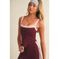 Burgundy Color Block Tank