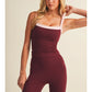 Burgundy Color Block Tank