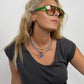 Quin Pendant Necklace- Pink