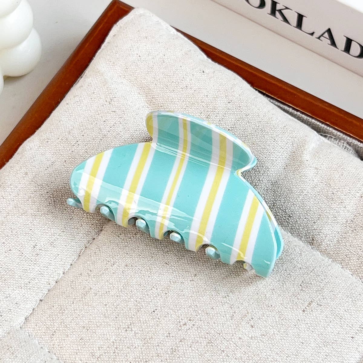 Fresh Colorful Striped Hair Claw
