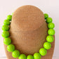 Lime Bauble Bead Necklace