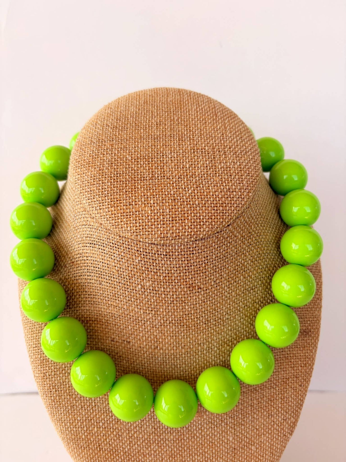 Lime Bauble Bead Necklace