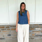 It’s Pouring Dark Chambray Top