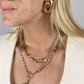 Two Tone Coin Necklace : Hypoallergenic and Water Resistant