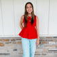 Cherry On Top Peplum Top