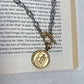 Two Tone Coin Necklace : Hypoallergenic and Water Resistant