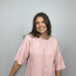 Blush Ribbed Button Cardigan