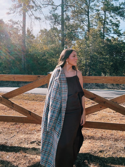 Flower Bed Plaid Coat