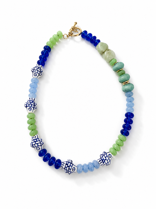 Mediterranean Market Beaded Necklace