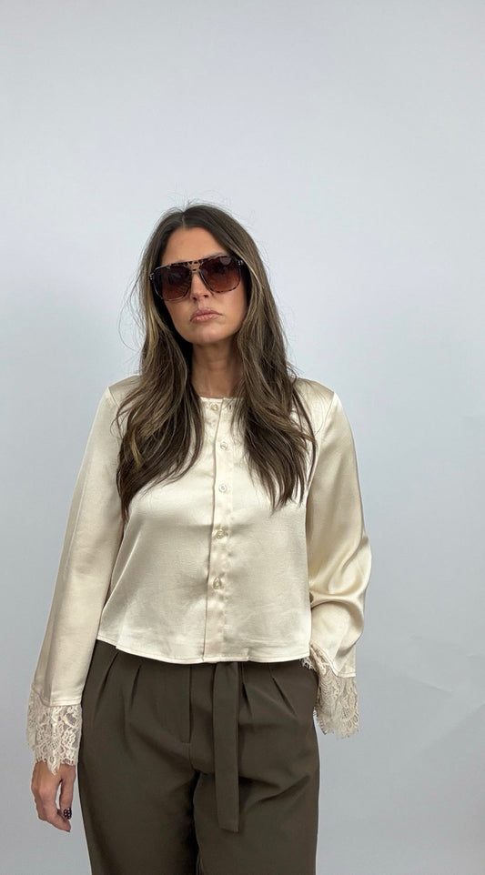 Darlin Lace Trim Blouse