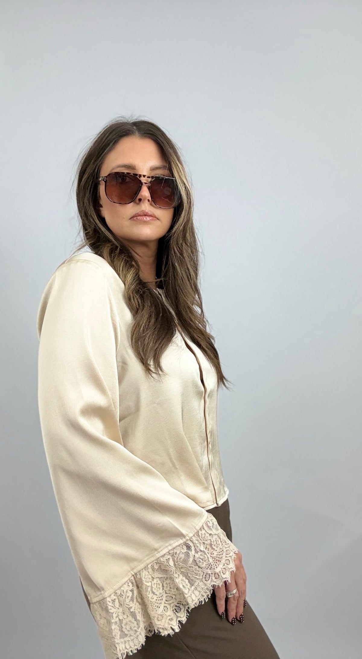 Darlin Lace Trim Blouse
