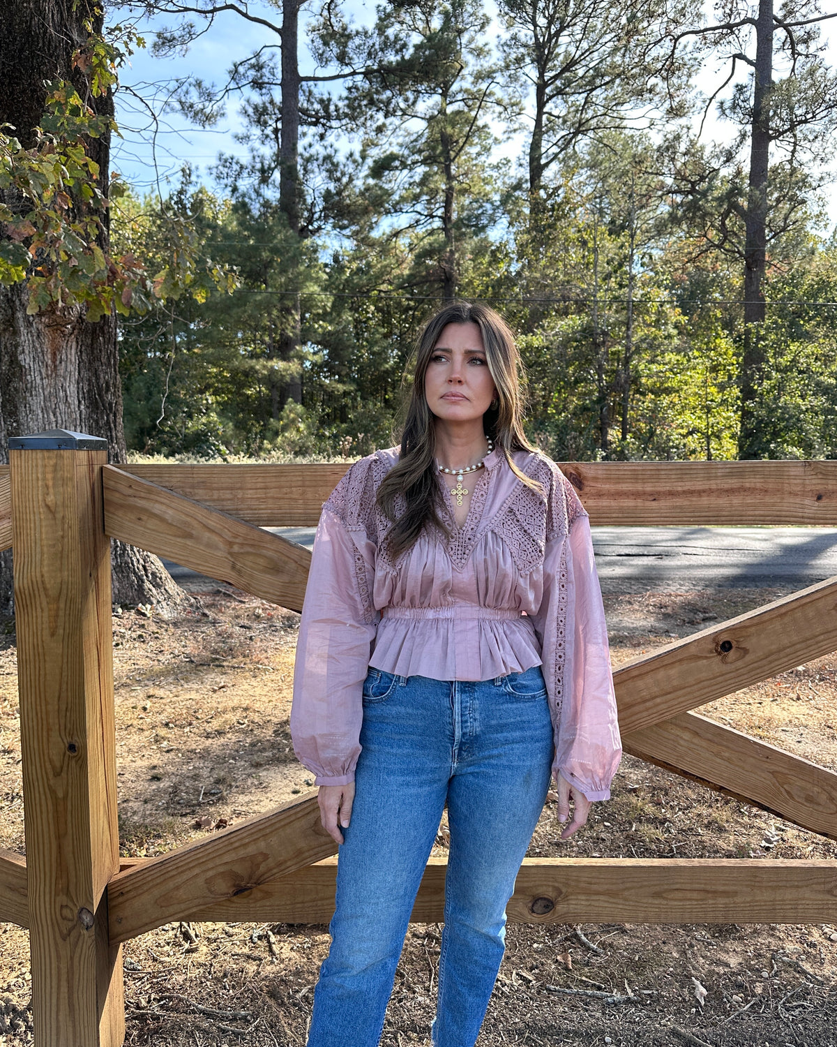 Bangles Lace Top In Rose