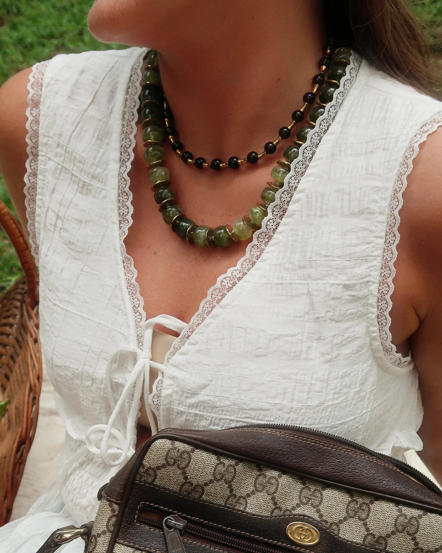 Livi Beaded Necklace- Black