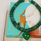 Jackie Beaded Heart Necklace- Green