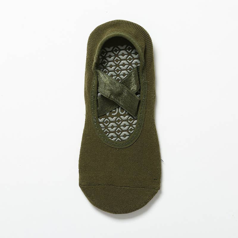 Berry Cross Grip Socks