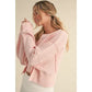 Pink Waffle Pullover