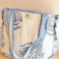 Blue Heron | Large Quilted Ruffle Tote Bag